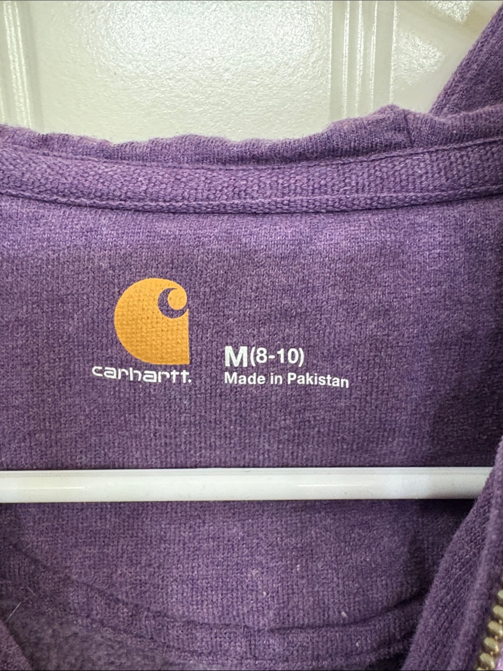 Carhartt Purple Quarter-Zip Hoodie‎ Pullover - Picture 5 of 10